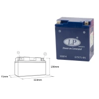 LANDPORT АКУМУЛЯТОР ZELOWY GTX7-3 12V 6AH 114X71X131 BEZOBSLUGOWY - ZALANY - ЗАМІНЮЄ GTX7LBS L (10)