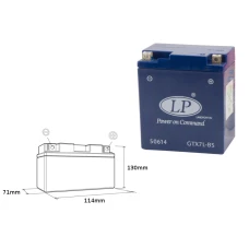 LANDPORT АКУМУЛЯТОР ZELOWY GTX7-3 12V 6AH 114X71X131 BEZOBSLUGOWY - ZALANY - ЗАМІНЮЄ GTX7LBS L (10)