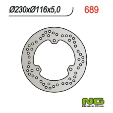 NG ДИСК ТОРМОЗНИЙ ЗАД YAMAHA MAJESTY 250 00-08/ MBK / ITALJET (230X116X5) (3X8,5MM)
