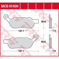 TRW LUCAS КОЛОДКИ ДИСКОВІ ТОРМОЗНІ KH458 SINTER STREET HARLEY-DAVIDSON 1584 / 1690 / 1750 / 1800 08-, ЗАД