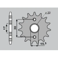 ПЕРЕДНЯ ЗІРКА JR CHT 332 14 HONDA CR 80/85 (JTF1256.14)