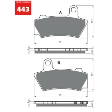GOLDFREN ДИСКОВІ ТОРМОЗНІ КОЛОДОК 443 КЕРАМІЧНІ КАРБОНОВОГО AD MW R18 21-..