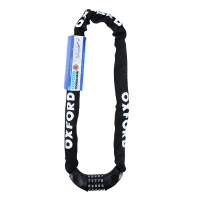 OXFORD ЛАНЦЮГ ЗАХИСТ ПРОТИКРАДІЖКА УНІВЕРСАЛ CHAIN ЛАНЦЮГ NA SZYFR 6MM X 0,9 КОЛІР ЧОРНИЙ