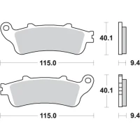 SBS АКЦІЯ КОЛОДКИ ДИСКОВІ ТОРМОЗНІ KH281 STREET EXCEL/RACING SINTER КОЛІР ЗОЛОТИЙ ПІДХОДИТЬ DO: HONDA ST1100 '96, ST1300 ЗАД