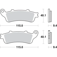 SBS АКЦІЯ КОЛОДКИ ДИСКОВІ ТОРМОЗНІ KH281 STREET EXCEL/RACING SINTER КОЛІР ЗОЛОТИЙ ПІДХОДИТЬ DO: HONDA ST1100 '96, ST1300 ЗАД