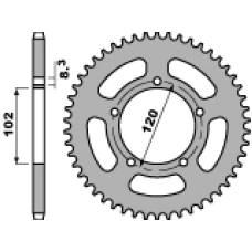 ЗАДНЯ ЗІРКА PBR 4571 47 F APRILIA RS 50 99-05 (LANC. 428)