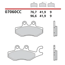 BREMBO 2026/03 КОЛОДКИ ДИСКОВІ ТОРМОЗНІ KH418 SCOOTER КАРБОН CERAMIC CC (POLMETALICZNE) ПЕРІД/ЗАД (ECE R90)