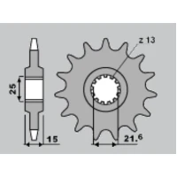 ПЕРЕДНЯ ЗІРКА CHT 2082 15 KAWASAKI ZX6R 95-97 (4023-15) (JTF1515.15)