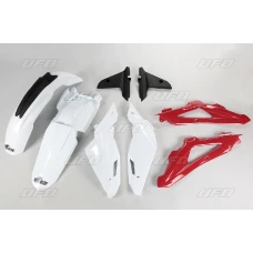 UFO КОМПЛЕКТ ПЛАСТІКОВ HUSQVARNA TC 250/300/450 '09-'13 КОЛІР OEM (BIALY/CZERWONY/CZARNY) (HU610E999)