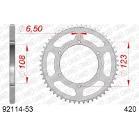 AFAM 2026/04 ШЕСТЕРНЯ ЗАД 4412 53 APRILIA RS 50 '06-'14, DERBI GPR 50 '04-'13, SENDA SM 50 '07-'12 (JTR1133.53) (LANC. 420)