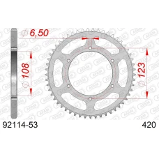 AFAM 2026/04 ШЕСТЕРНЯ ЗАД 4412 53 APRILIA RS 50 '06-'14, DERBI GPR 50 '04-'13, SENDA SM 50 '07-'12 (JTR1133.53) (LANC. 420)
