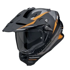 МОТОШОЛОМ SCORPION  DUAL ENDURO / ADVENTURE ADF-9000 AIR FEAT BLACK/SILVER/ORANGE КОЛІР ЧОРНИЙ/СРІБНИЙ/ПОМАРАНЧЕВИЙ МАТОВИЙРОЗМІР L
