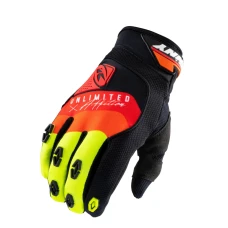 KENNY RACING РУКАВИЦІ CROSS/ENDURO МОДЕЛЬ SAFETY BLACK/RED/ORANGE КОЛІР CZARNY/CZERWONY/ZOLTY FLUO РОЗМІР XXL