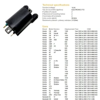 DZE КОТУШКА ЗАПАЛЮВАННЯ HONDA CB/CBR/CBF/NT/ST/VT/VTX/XRV, KAWASAKI