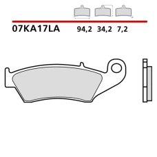 BREMBO 2026/03 КОЛОДКИ ДИСКОВІ ТОРМОЗНІ KH185 SINTER LA (SPIEK METALICZNY) ПЕРІД (ECE R90)