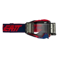 LEATT (2022/2023) ОКУЛЯРИ VELOCITY 6.5 ROLL-OFF GOGGLE RED/BLUE LENS ЧИСТИЙ 83% - КОЛІР GRANATOWY/CZERWONY ХВІРТКА PRZEZROCZYSTA