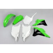 UFO КОМПЛЕКТ ПЛАСТІКОВ KAWASAKI KX 85 '14-'21 КОЛІР OEM '16-'19 (ZIELONY/BIALY/CZARNY) (KA222E999A)