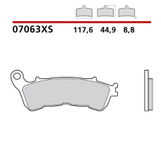 BREMBO 2026/03 КОЛОДКИ ДИСКОВІ ТОРМОЗНІ KH388 SCOOTER SINTER XS (SPIEK METALICZNY) ПЕРІД/ЗАД (ECE R90)