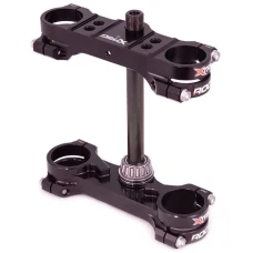 XTRIG ПОЛКИ ПІДВІСКИ ПЕРІД ROCS TECH TRIPLE CLAMPS KTM SX 85 '25; HUSQVARNA TC 85 '25; GAS GAS MC 85 '25 (OFFSET 14MM) КОЛІР ЧОРНИЙ