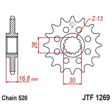 JT ЗІРОЧКА ПЕРІД 347M 15 HONDA CBR 600/900/929/954/1000, VTR 1000 SP1/2 (347M15JT) (LANC. 520) КОНВЕРСІЯ