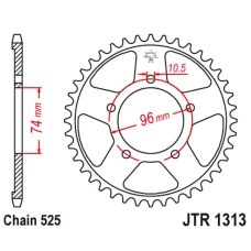 ЗАДНЯ ЗІРКА JR 4343 42 HONDA CBR 400 (NC23) (434342JT) (LANC.525)