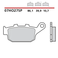 BREMBO 2026/03 КОЛОДКИ ДИСКОВІ ТОРМОЗНІ KH140 SINTER SP (SPIEK METALICZNY) ЗАД (ECE R90)