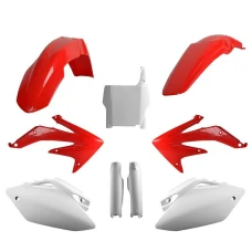 POLISPORT КОМПЛЕКТ ПЛАСТІКОВ (ПОВНИЙ KIT) HONDA CRF 450R '05-'06 W КОМПЛЕКТІ TABLICA ПЕРІД (8661900001) I КРИШКИ AMORTYZAROROW (8351700001) КОЛІР CZERWONO БІЛИЙ OEM