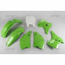 UFO КОМПЛЕКТ ПЛАСТІКОВ KAWASAKI KX 125 '90-'92, КОЛІР OEM (ZIELONY/BIALY) (KA195E999)