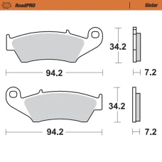 MOTO-MASTER BRAKEPADS ROADPRO SINTER ПЕРІД