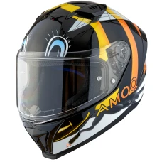 AMOQ ШОЛОМ FI100 BEE GLOSSY ЧОРНИЙ JNR, YL