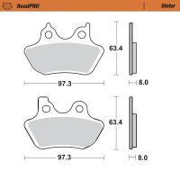 MOTO-MASTER BRAKEPADS ROADPRO SINTER ЗАДНЬОЇ