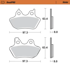 MOTO-MASTER BRAKEPADS ROADPRO SINTER ЗАДНЬОЇ