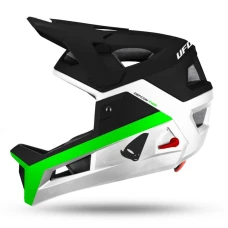 UFO 2026/04 ШОЛОМ ВЕЛОСИПЕДИ MTB / E-BIKE DEFCON-TWO Z WYPINANA SZCZEKA КОЛІР BIALY/CZARNY/ZIELONY РОЗМІР XS/S/M (HE15002KAXS/S/M)