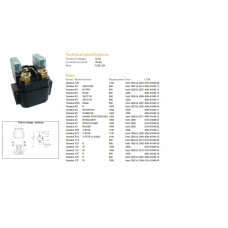 DZE РЕЛЕ СТАРТЕРА YAMAHA FJR 1300, YZF R6/R1, XVS 1100, XV 1900 (150A) (5JW-81940-02, 4DN-81940-00, 4DN-81940-12)