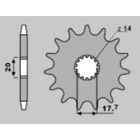 CHT ЗІРОЧКА ПЕРІД 577 13 YAMAHA YZ 85 '02-'15 (JTF558.13)* (LANC. 428)