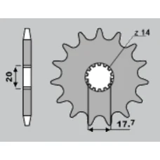 ПЕРЕДНЯ ЗІРКА CHT 577 13 YAMAHA YZ 85 '02-'15 (JTF558.13)* (LANC. 428)