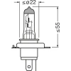 OSRAM ЛАМПОЧКА H4 12V 60\/55W P43T NIGHT BREAKER® SILVER (+100%) BLISTER - зображення 3