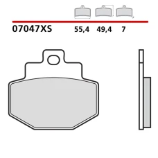 BREMBO 2026/03 КОЛОДКИ ДИСКОВІ ТОРМОЗНІ KH321 SCOOTER SINTER XS (SPIEK METALICZNY) ПЕРІД/ЗАД (ECE R90)