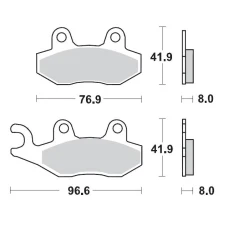 MOTO-MASTER АКЦІЯ КОЛОДКИ ДИСКОВІ ТОРМОЗНІ KH135 / KH214 SINTER METAL RACING: 12 (SINTERPRO SERIES RACING GP) KAWASAKI: KX 125-250-500, KDX 200-250, SUZUKI
