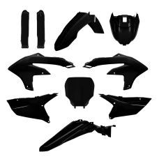 КОМПЛЕКТ ПЛАСТИКА POLISPORT (ПОВНИЙ KIT) YAMAHA YZ 250F '24-'25; YZ 450F '23-'25 В КОМПЛЕКТІ ПЕРЕДНЯ ПАНЕЛЬ (8680900006)  І КРИШКИ АМОРТИЗАТОРІВ (8352300008) КОЛІР ЧОРНИЙ