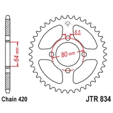 JT ЗІРОЧКА ЗАД 834 32 YAMAHA BW 80 '86-90, PW 80 '83-06, LB 50 '86-94 (83432JT) (LANC. 420)