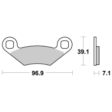 SBS BRAKEPADS SINTERED ATV