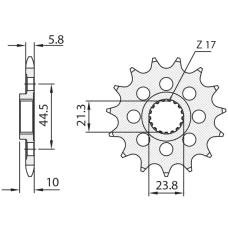 ПЕРЕДНЯ ЗІРКА SUNSTAR CHT 2133 13 SUZUKI RMZ 450 '08-'12 (JTF1441.13) (LANC. 520) (213313JT)