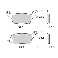 SBS КОЛОДКИ ДИСКОВІ ТОРМОЗНІ KH... STREET STANDART CERAMIC ПІДХОДИТЬ DO: YAMAHA CYGNUS RAY-ZR 125 '23-'25 , ПЕРІД