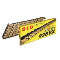 DID ЛАНЦЮГ ПРИВІДНИЙ 428VXGB-128 (128 ЛАНКИ) O-RING ЗОЛОТИЙ (ВІДКРИТИЙ + КРИШКА)