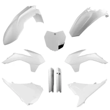 POLISPORT КОМПЛЕКТ ПЛАСТІКОВ (ПОВНИЙ KIT) KTM SX/SX-F/XC-F '13-'14 W КОМПЛЕКТІ TABLICA ПЕРІД (8659100002) I КРИШКИ АМОТРТИЗАТОРІВ (8398500002) КОЛІР БІЛИЙ