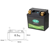 LANDPORT АКУМУЛЯТОР LITOWO-JONOWY LIFEPO4 LFP01 (92X52X90) (25,6 WH) - ODPOWIEDNIK OEM KTM, HUSQVARNA (ВАГА 500G) (10)