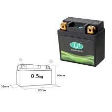 LANDPORT АКУМУЛЯТОР LITOWO-JONOWY LIFEPO4 LFP01 (92X52X90) (25,6 WH) - ODPOWIEDNIK OEM KTM, HUSQVARNA (ВАГА 500G) (10)