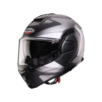 CABERG ШОЛОМ SZCZEKOWY FLIP-BACK (SZCZEKA DO ЗАДУ) МОДЕЛЬ TRIP LUNAR SOLID КОЛІР ЧОРНИЙ MAT/BIALY/SZARY РОЗМІР L (PINLOCK W КОМПЛЕКТІ)