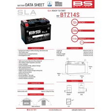 BS АКУМУЛЯТОР BTZ14S (FA) (YTZ14S) 12V 11,2AH 150X86X110 BEZOBSLUGOWY - ZALANY (230A) (4)